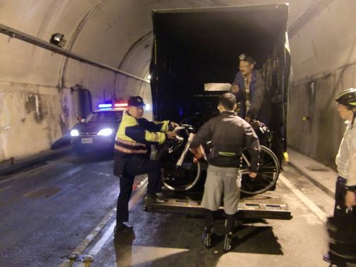 Japanese students stuck on cross-island highway helped to safety