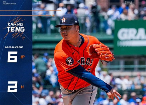 Taiwan's Teng gives season-best start in Astros' 3-0 win over Cubs