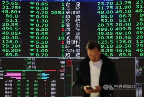 Taiwan shares open lower