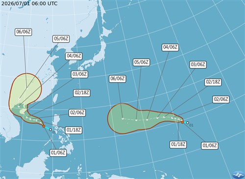 2 tropical storms could form over next 24 hours: CWA
