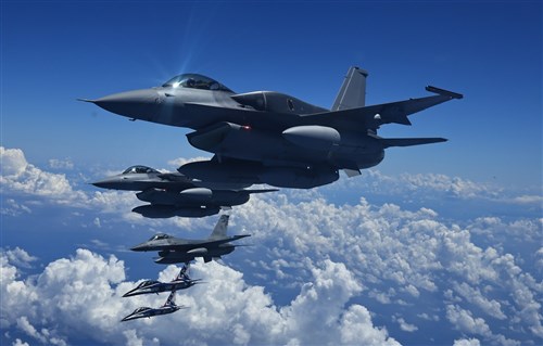 Defense ministry releases images of jets escorting new F-16Vs
