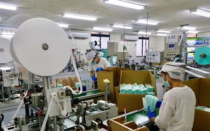 A surgical mask assembly line. CNA file photo for illustrative purpose only
