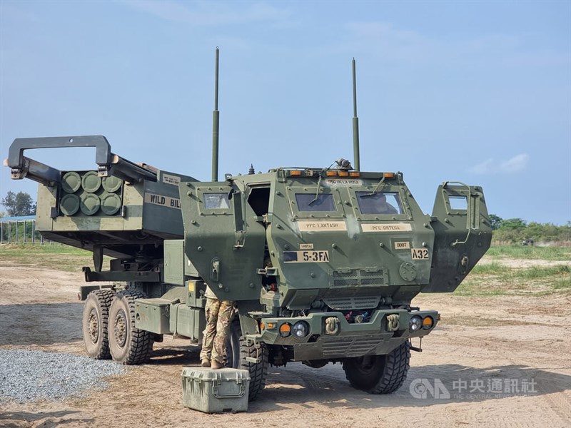 The HIMARS, a multiple launch rocket system mounted on a military truck, is shown during the U.S.-Philippines Balikatan joint military exercise at San Antonio in Zambales on April 26, 2023. CNA file photo