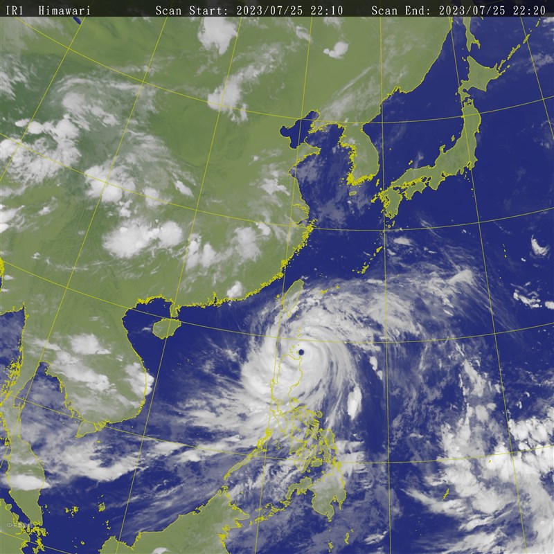 Typhoon Doksuri to bring heavy rain to eastern, southern Taiwan: CWB ...