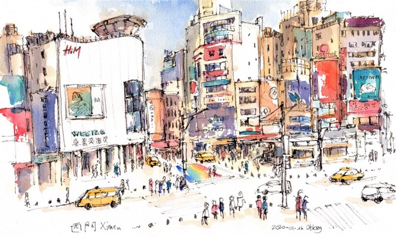 French artist captures memories of Taiwan through watercolor paintings ...