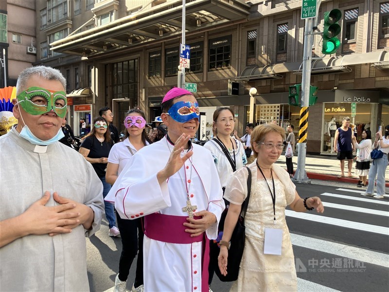 Archbishop of the Roman Catholic Archdiocese of Taipei Thomas Chung attends a Masskara event in Taipei. CNA photo Sept. 10, 2023