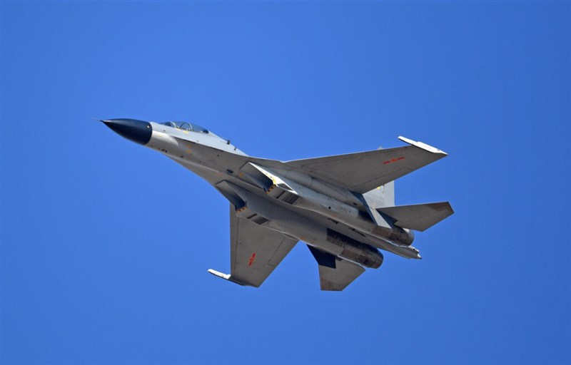 A J-11 fighter jet. Photo taken from the Ministry of National Defense