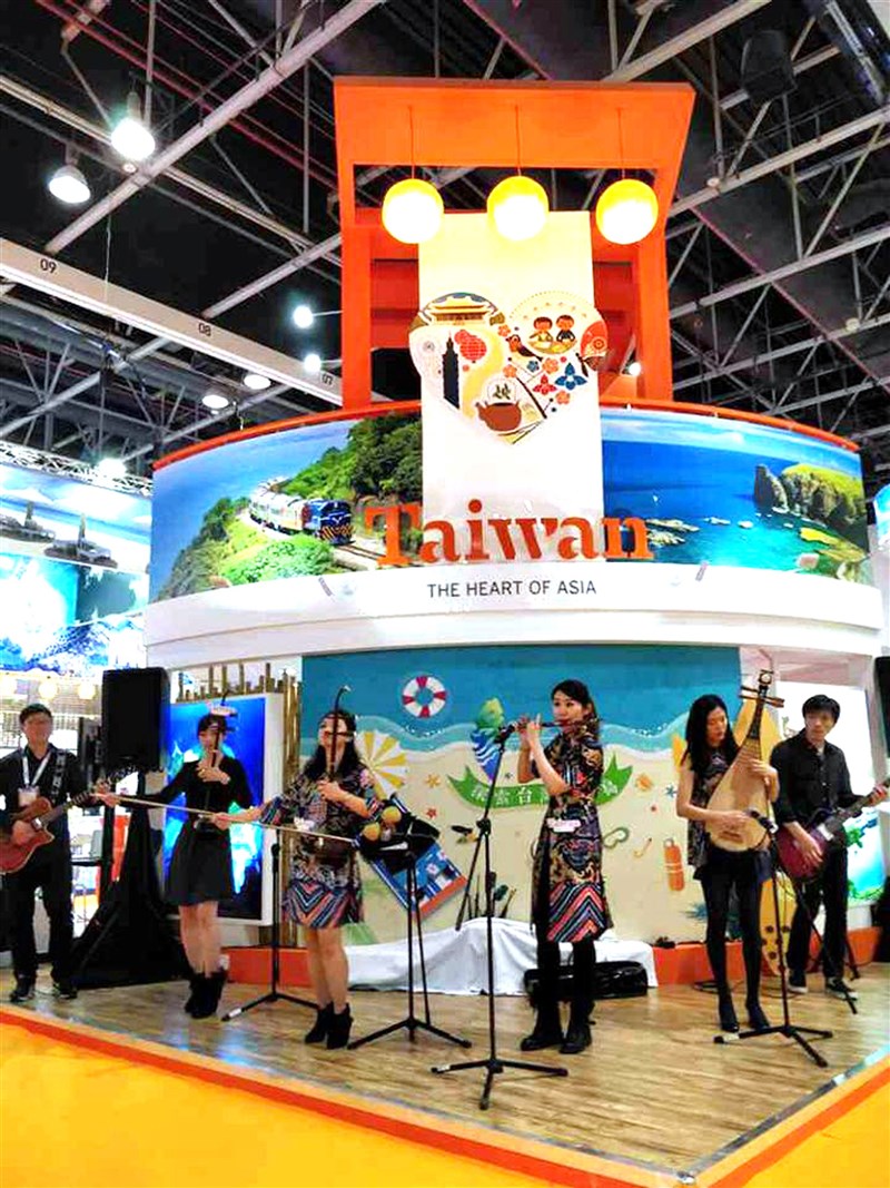 Musicians perform by Taiwan