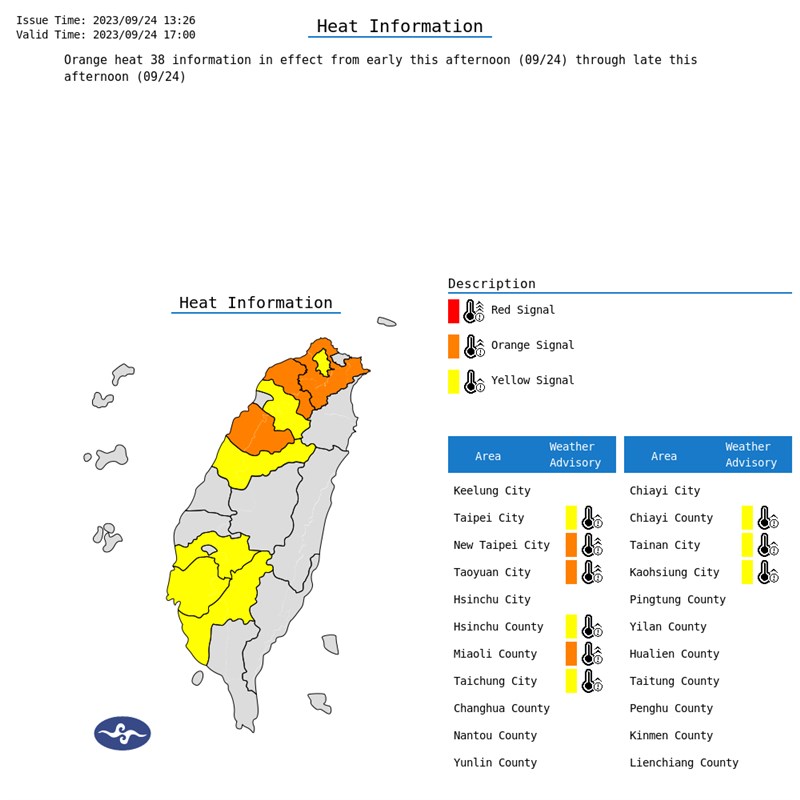 Graphic: Central Weather Administration