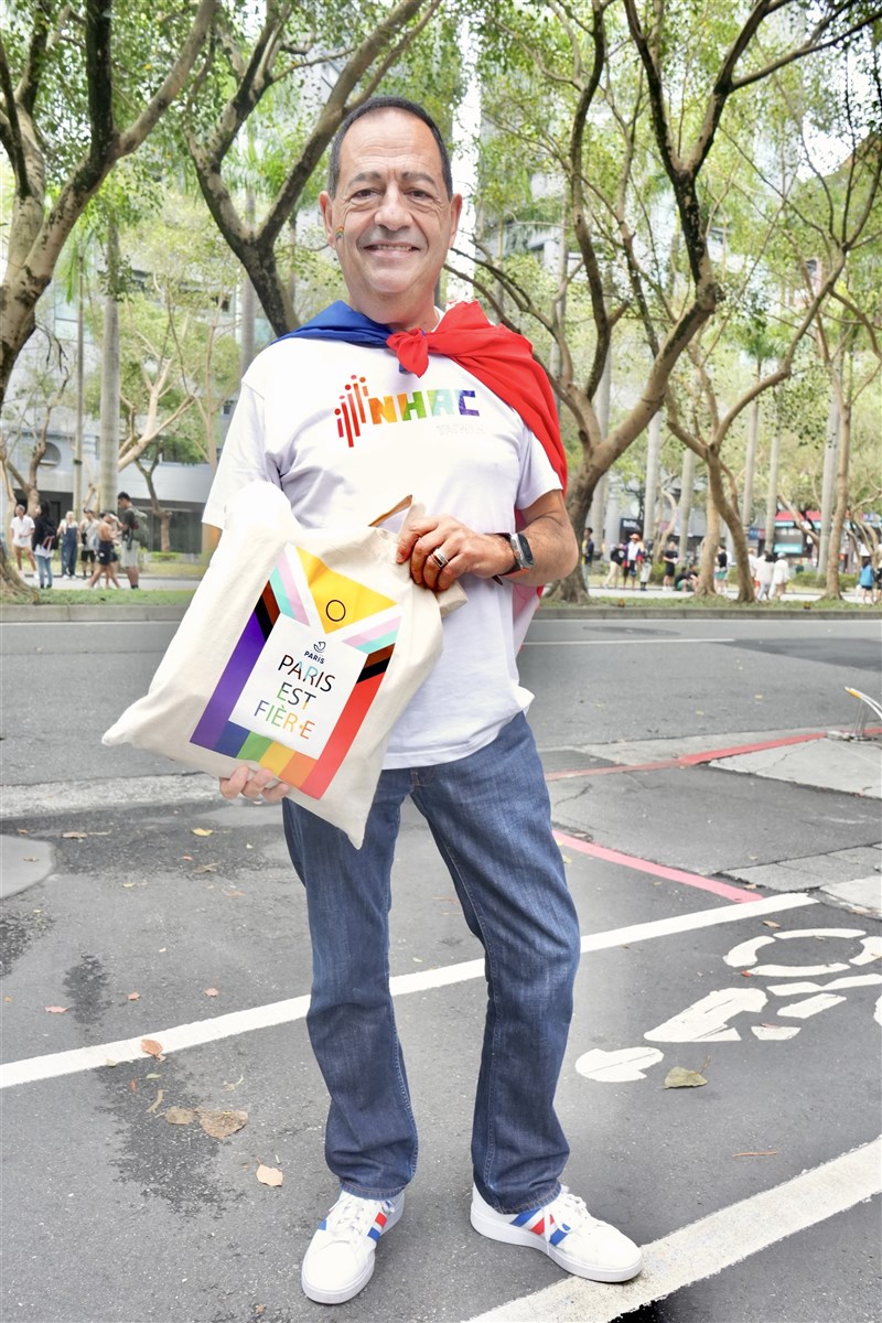 Jean-Luc Romero-Michel, deputy mayor of Paris in charge of human rights, attends Taipei