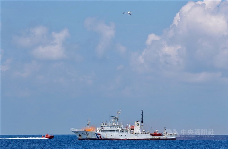 A Coast Guard Administration vessel takes part in a drill in May 2018. CNA file photo