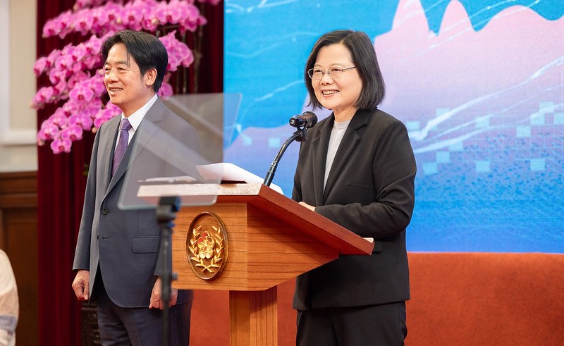 President Tsai Ing-wen (right) and Vice President Lai Ching-te. Photo courtesy of Presidential Office Jan. 1, 2024