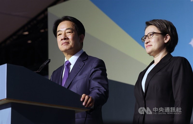 President-elect Lai Ching-te (left) and vice president-elect Hsiao Bi-khim. CNA photo Jan. 13. 2024