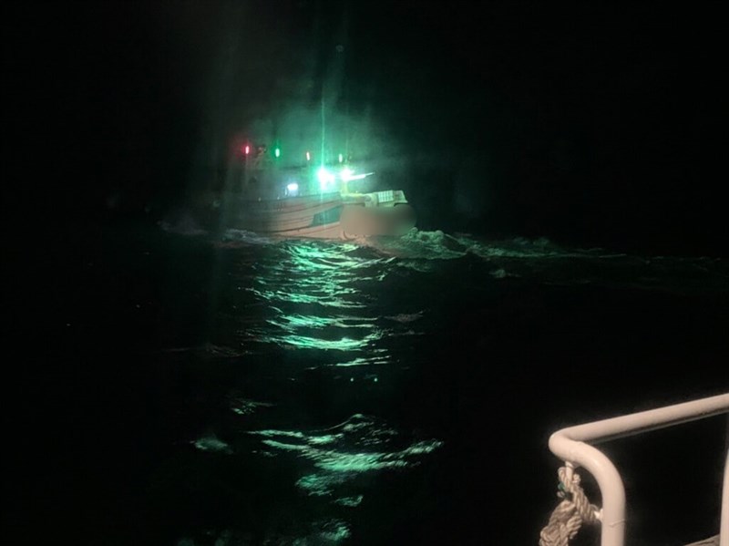 Photo courtesy of Coast Guard Administration's Fleet Branch Penghu Offshore Flotilla Jan. 30, 2024
