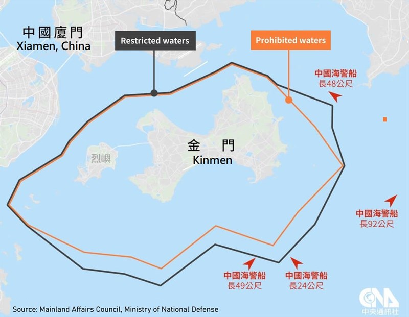 After incident Chinese boats patrol waters near Taiwan held