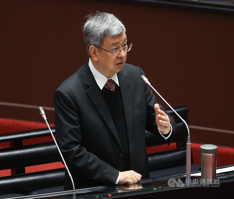 Premier Chen Chien-jen at the Legislature in Taipei Tuesday. CNA photo March 5, 2024