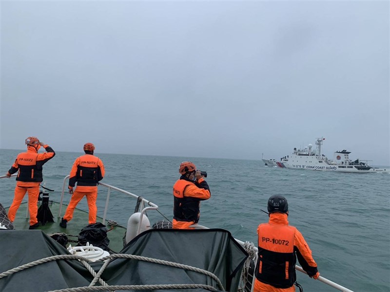 Rescue personnel search for the fisherman who fell into water near Matsu Friday. Photo courtesy of the Matsu Offshore Flotilla March 15, 2024