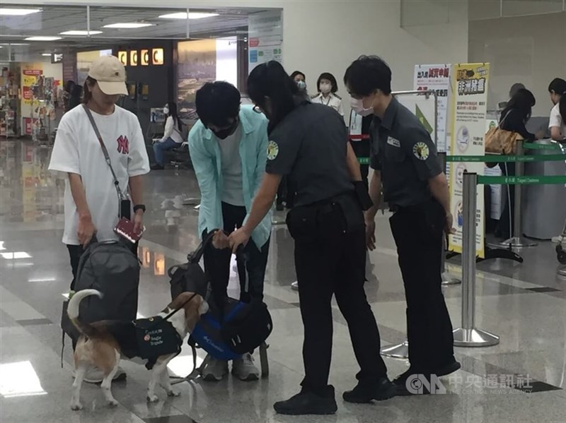 Customs officers and their K-9 units work together to sniff out potential illegal products in this CNA file photo for illustrative purpose only