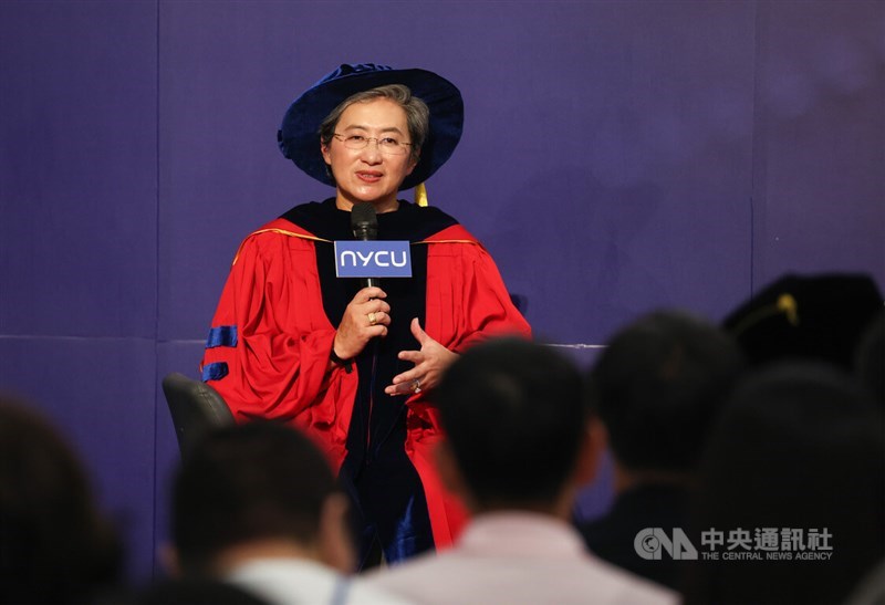 AMD chairperson Lisa Su speaks at National Yang Ming Chiao Tung University in Taipei on July 20, 2023. CNA file photo