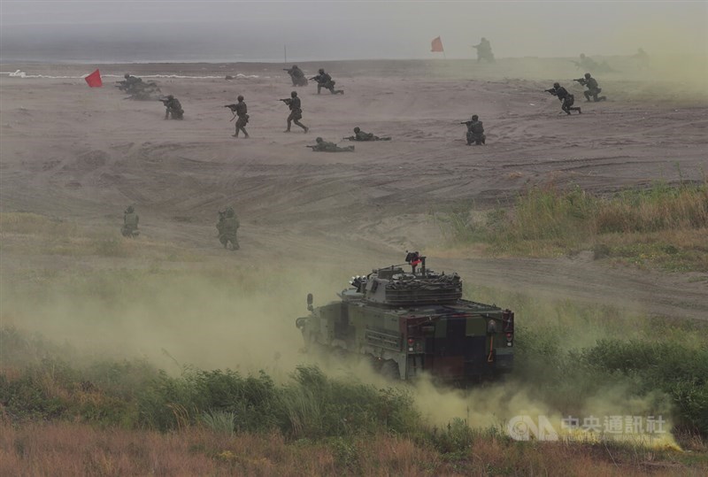 A Han Kuang drill is being carried out in this CNA file photo.