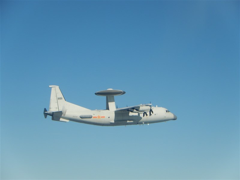 A Chinese KJ-500 military aircraft. File photo courtesy of Ministry of National Defense