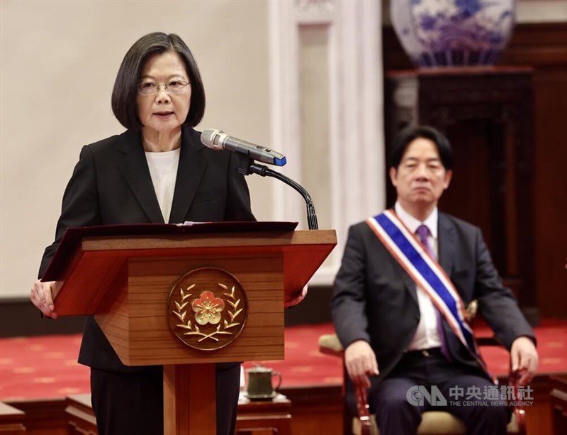 President Tsai Ing-wen (left) and Vice President Lai Ching-te. CNA photo May 13, 2024