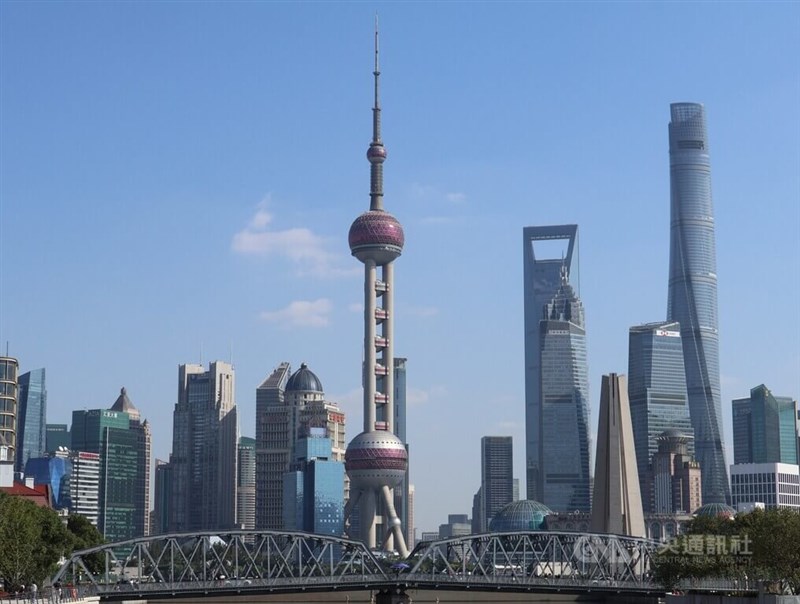 上海的东方明珠塔。CNA文件照片