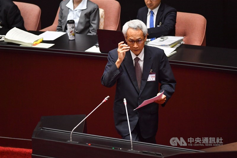 Incumbent Examination Yuan Vice President Chou Hung-hsien is pictured during his confirmation hearing at the Legislature in Taipei in 2020. CNA file photo