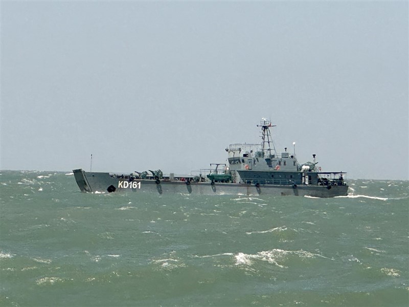 A People's Liberation Army supply ship with the hull number KD161. Photo courtesy of the Coast Guard Administration June 1, 2024