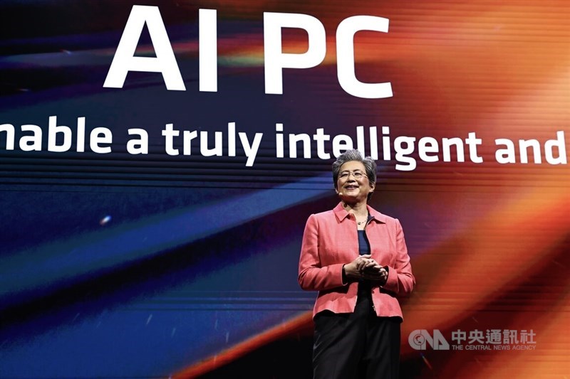 AMD Chairwoman and CEO Lisa Su is in Taipei Monday to deliver the opening keynote speech of this year's Computex tech trade show in Taipei Monday. CNA photo June 3, 2024