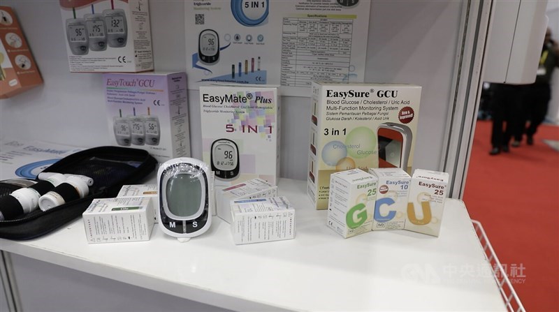 Taiwanese medical equipment manufacturers' products are displayed at the the 30th APHM International Healthcare Conference & Exhibition in Kuala Lumpur, Malaysia, Wednesday. CNA photo June 5, 2024