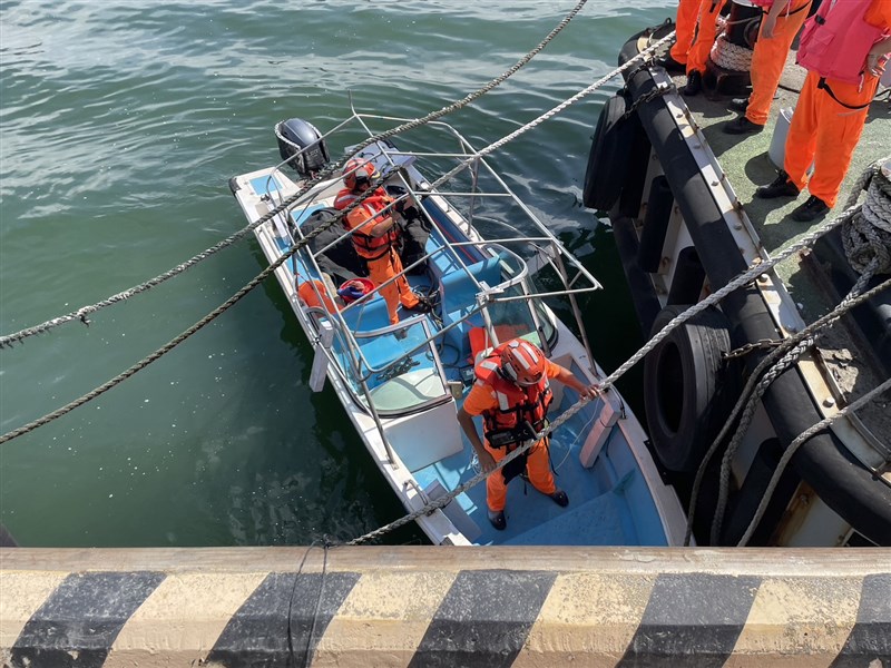The speedboat the Chinese man used is seized by the Coast Guard Administration. Photo courtesy of Coast Guard Administration June 10, 2024