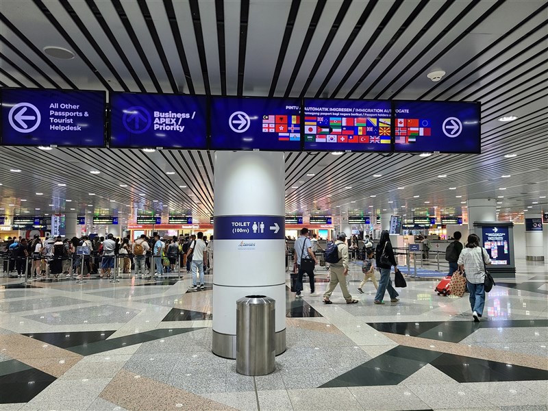 In addition to the visa-free entry, Republic of China (Taiwan) passport holders can use automated gate for immigration checks at Kuala Lumpur International Airport. CNA photo June 6, 2024