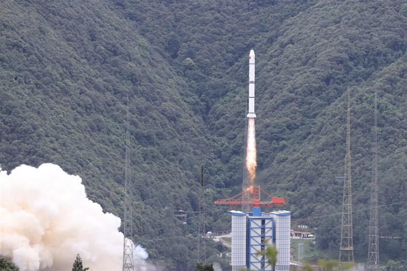 The satellite launch in Xichang, China on June 22, 2024. Photo: China News Service