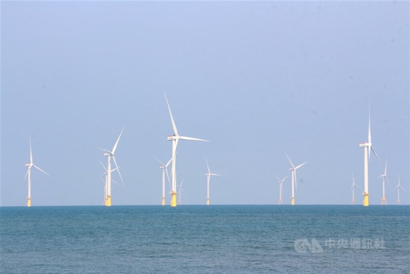 A wind farm off Miaoli County. CNA file photo