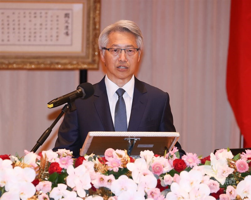 Academia Sinica President James Liao speaks during the opening ceremony of the 35th Convocation of Academicians in Taipei Monday. CNA photo July 1, 2024