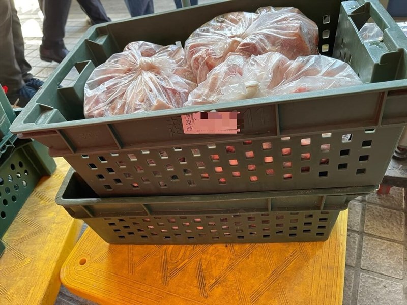 Expired meat seized during a raid led by the Ciaotou District Prosecutors Office on Tuesday. Photo courtesy of Kaohsiung City Department of Health July 11, 2024