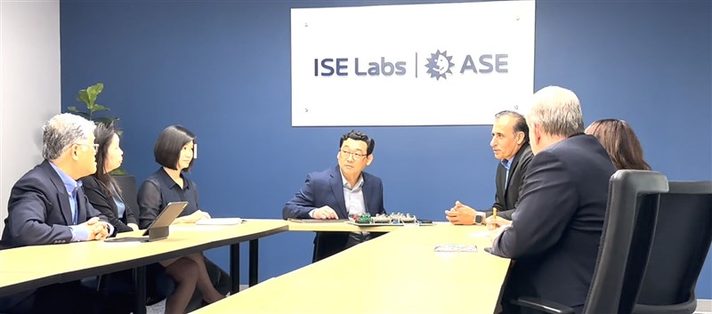 ISE Labs executive team discussion in conference room at new facility. Photo courtesy of ASE July 12, 2024