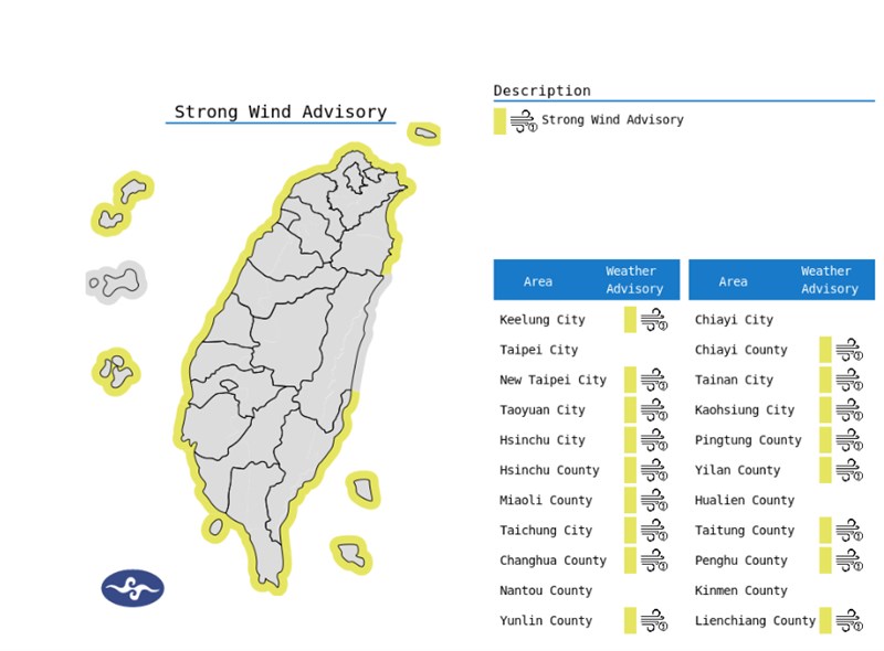 Graphic: Central Weather Administration