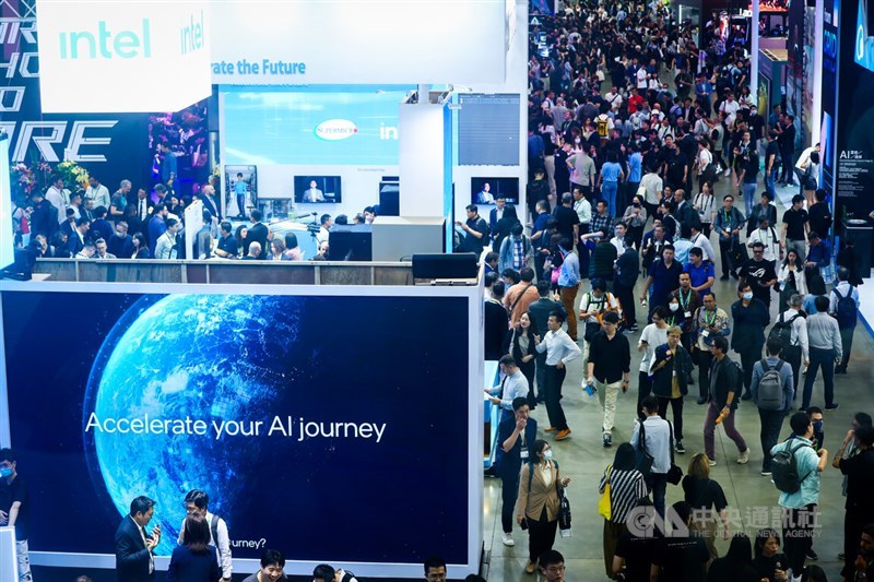 Crowds of visitors are see at the 2024 Computex trade fair that focused on AI technologies in June. CNA file photo