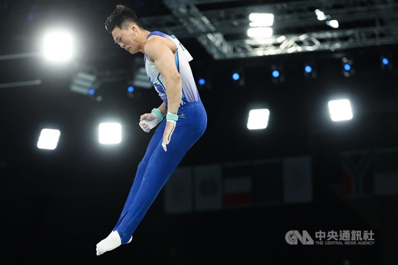 Taiwanese gymnast Tang Chia-hung (唐嘉鴻). CNA photo Aug. 5, 2024