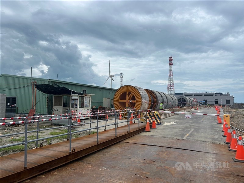 The Hai Long construction site for an offshore wind farm in the Changhua Coastal Industrial Park. CNA file photo