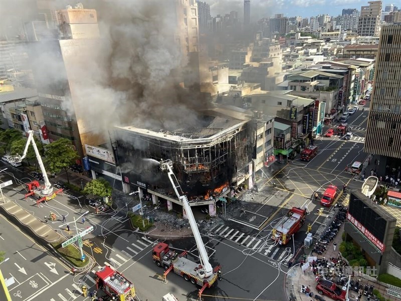 The Kaohsiung bridal wear shop that suffered a fire. CNA photo Sept. 10, 2024.