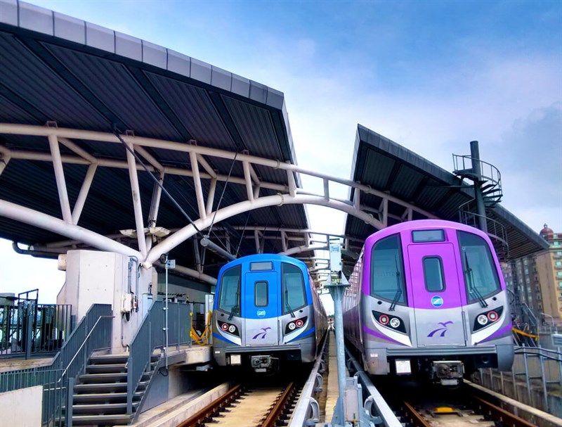 Taoyuan Metro trains. Photo courtesy of Taoyuan Metro Corporation