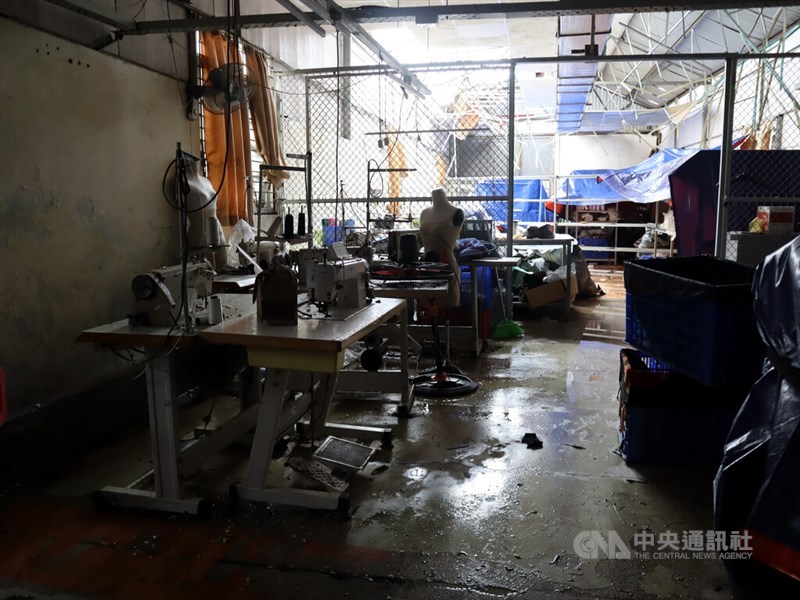 A factory is devastated by Typhoon Yagi. CNA photo Sept. 12, 2024