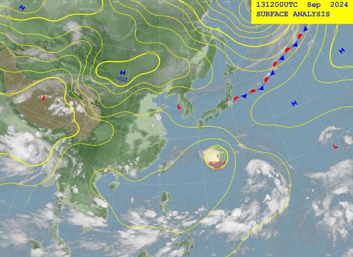 Central Weather Administration (UTC, or Zulu time, is eight hours behind Taipei)