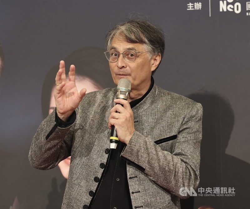 NSO Music Director Jun Märkl holds a news conference at the National Concert Hall in Taipei on Wednesday. CNA photo Sept. 18, 2024