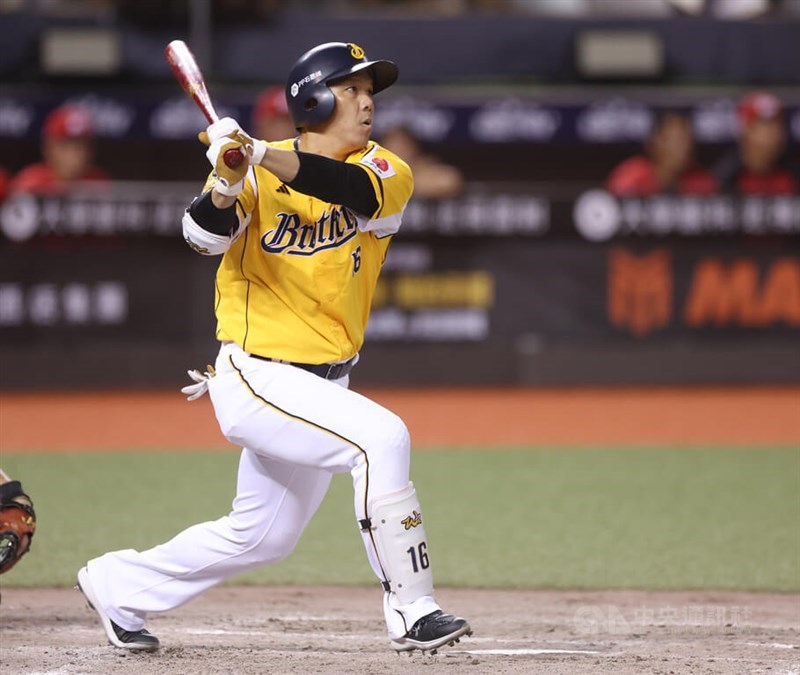 CTBC Brothers baseball player Chou Szu-chi. CNA photo Sept. 21, 2024