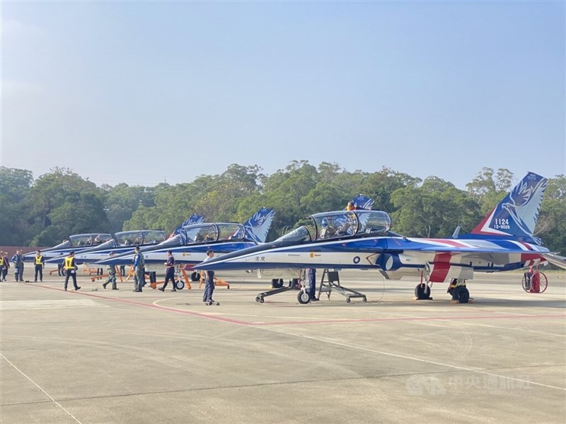 Taiwan's indigenous jet trainers, also known as the Brave Eagle. CNA file photo