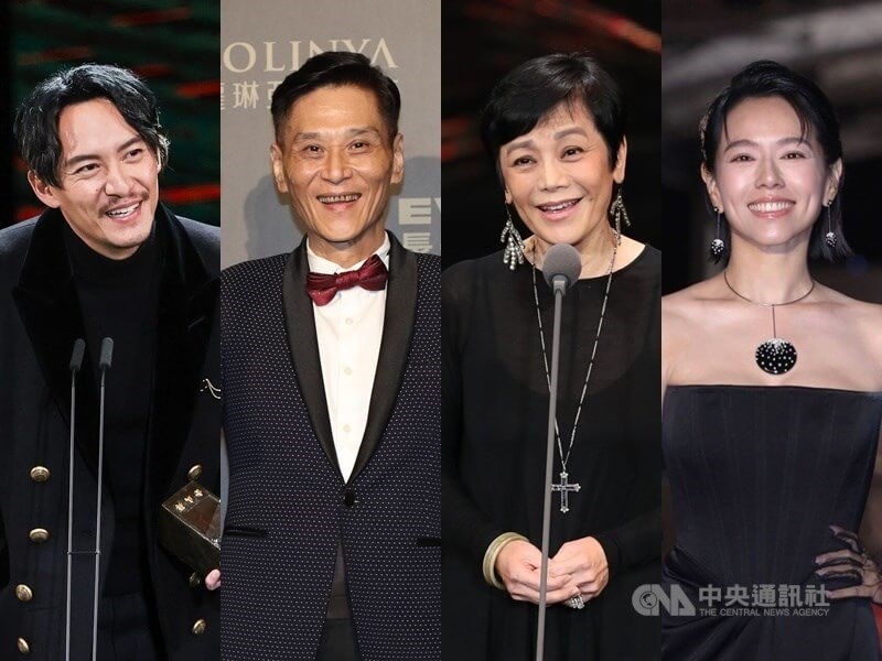 Golden Horse Award nominees (from left) Chang Cheng, King Jieh-wen , Sylvia Chang and Kimi Hsia. CNA file photo